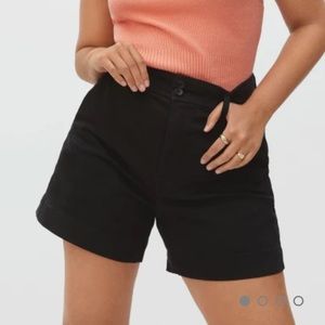 Everlane Way-High Canvas Shorts in Black